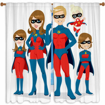 Superhero Family Costume Window Curtains 46084967