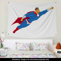 Superhero Flying Wall Art 49220690