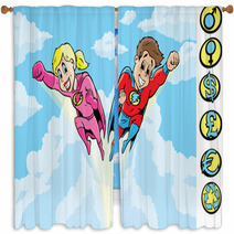 SuperHero Kids Window Curtains 29435191