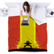 Superhero Superhuman Charging Up His Super Power Energy That Explode Up To The Sky Causing A Massive Explosion His Super Power Is Overwhelming Vector Artwork Drawn In Anime Style Blankets 121996075