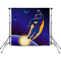Superhero. Vector Illustration On A Background Backdrops 64508160
