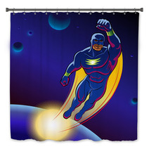 Superhero. Vector Illustration On A Background Bath Decor 64508160