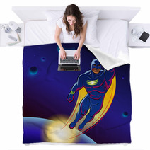 Superhero. Vector Illustration On A Background Blankets 64508160