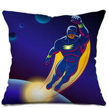 Superhero. Vector Illustration On A Background Pillows 64508160