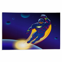 Superhero. Vector Illustration On A Background Rugs 64508160