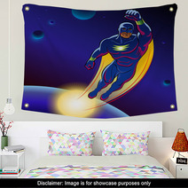 Superhero. Vector Illustration On A Background Wall Art 64508160
