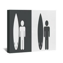 Surf Surfer Wave Board Beach Wall Art 101727139