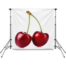 Sweet Cherry Isolated On White Backdrops 66244720