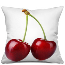 Sweet Cherry Isolated On White Pillows 66244720