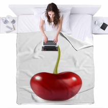 Sweet Cherry, Vector Icon Blankets 66120356