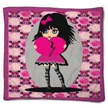 Sweet Emo Girl Blankets 55468357