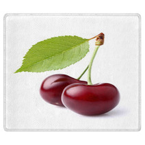 Sweet Ripe Cherry With Leaf Rugs 53707441