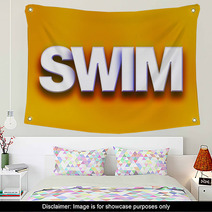 Swim Concept Colorful Word Art Wall Art 128919943