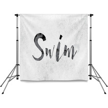 Swim Concept Painted In Ink Backdrops 128920049