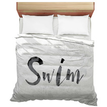 Swim Concept Painted In Ink Bedding 128920049