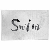 Swim Concept Painted In Ink Rugs 128920049