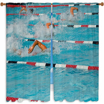 Swim Finals Window Curtains 3132303