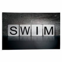 Swim Tiled Letters Concept And Theme Rugs 128919968