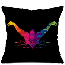 Swimming Butterfly Man Swimming Designed Using Melting Colors Graphic Vector Pillows 166290381