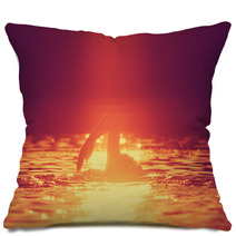 Swimming In Sunset/sunrise Pillows 72919084