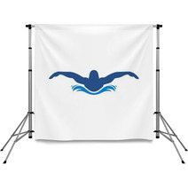 Swimming Logo Backdrops 105873983