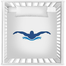 Swimming Logo Nursery Decor 105873983