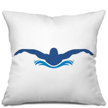 Swimming Logo Pillows 105873983