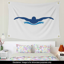 Swimming Logo Wall Art 105873983