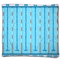 Swimming Pool Top View Flat Pictogram Blankets 102588100