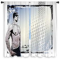 Swimming Poster Window Curtains 34538215