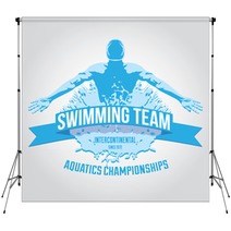 Swimming Team Logo Backdrops 88126447