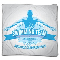 Swimming Team Logo Blankets 88126447