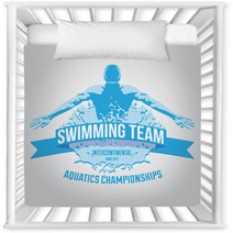 Swimming Team Logo Nursery Decor 88126447