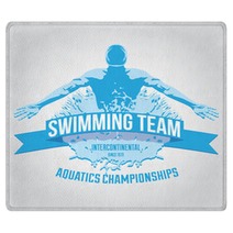 Swimming Team Logo Rugs 88126447