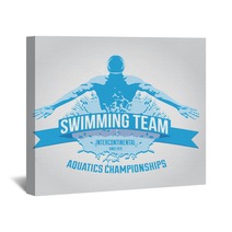 Swimming Team Logo Wall Art 88126447