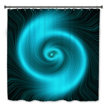 Swirling Star - Turquoise. Abstract Background. Bath Decor 63872751