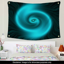 Swirling Star - Turquoise. Abstract Background. Wall Art 63872751
