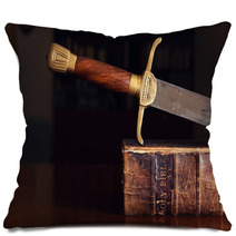 Sword On Old Bible Pillows 65844058