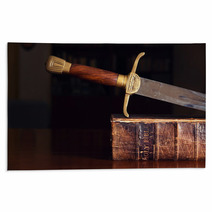 Sword On Old Bible Rugs 65844058