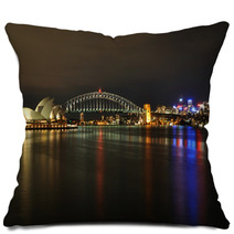 Sydney Harbour At Night Pillows 44921265
