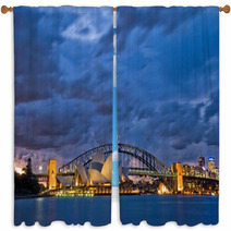 Sydney Harbour Twilight Window Curtains 42287451