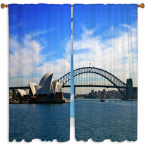 Sydney Opera House And Harbour Bridge Window Curtains 3762925