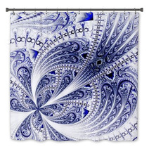 Symmetrical Fractal Flower, Digital Artwork For Creative Graphic Bath Decor 60811885