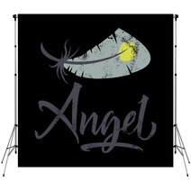 T Shirt Printing Logo Template Angel Backdrops 125367338