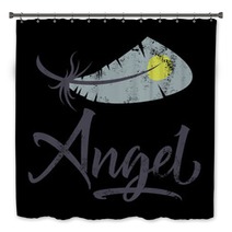 T Shirt Printing Logo Template Angel Bath Decor 125367338