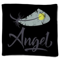 T Shirt Printing Logo Template Angel Blankets 125367338
