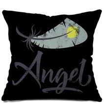 T Shirt Printing Logo Template Angel Pillows 125367338