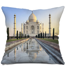 Taj Mahal At Sunrise Pillows 48604470