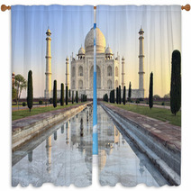 Taj Mahal At Sunrise Window Curtains 48604470