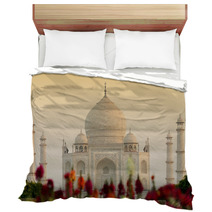 Taj Mahal In Sunset Light Agra Uttar Pradesh India Bedding 67303201